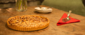 apple cake and sweet food in chalet chardons